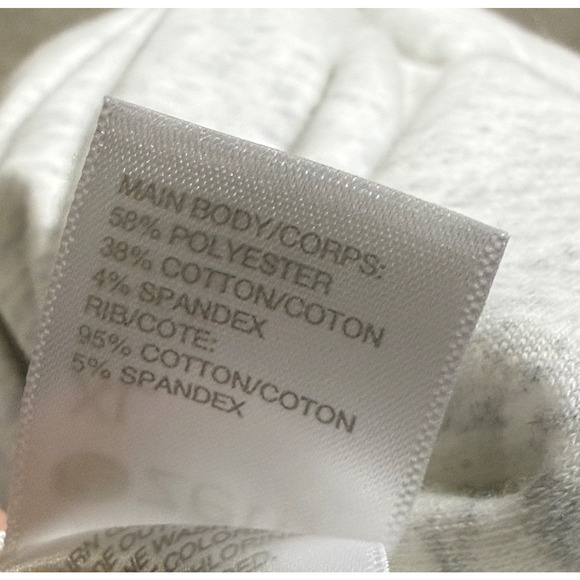 Zella Amazing Cozy Wrap Cowl Funnel Jacket Fleece Fuzzy Lined Size XL Gray White - Picture 8 of 10